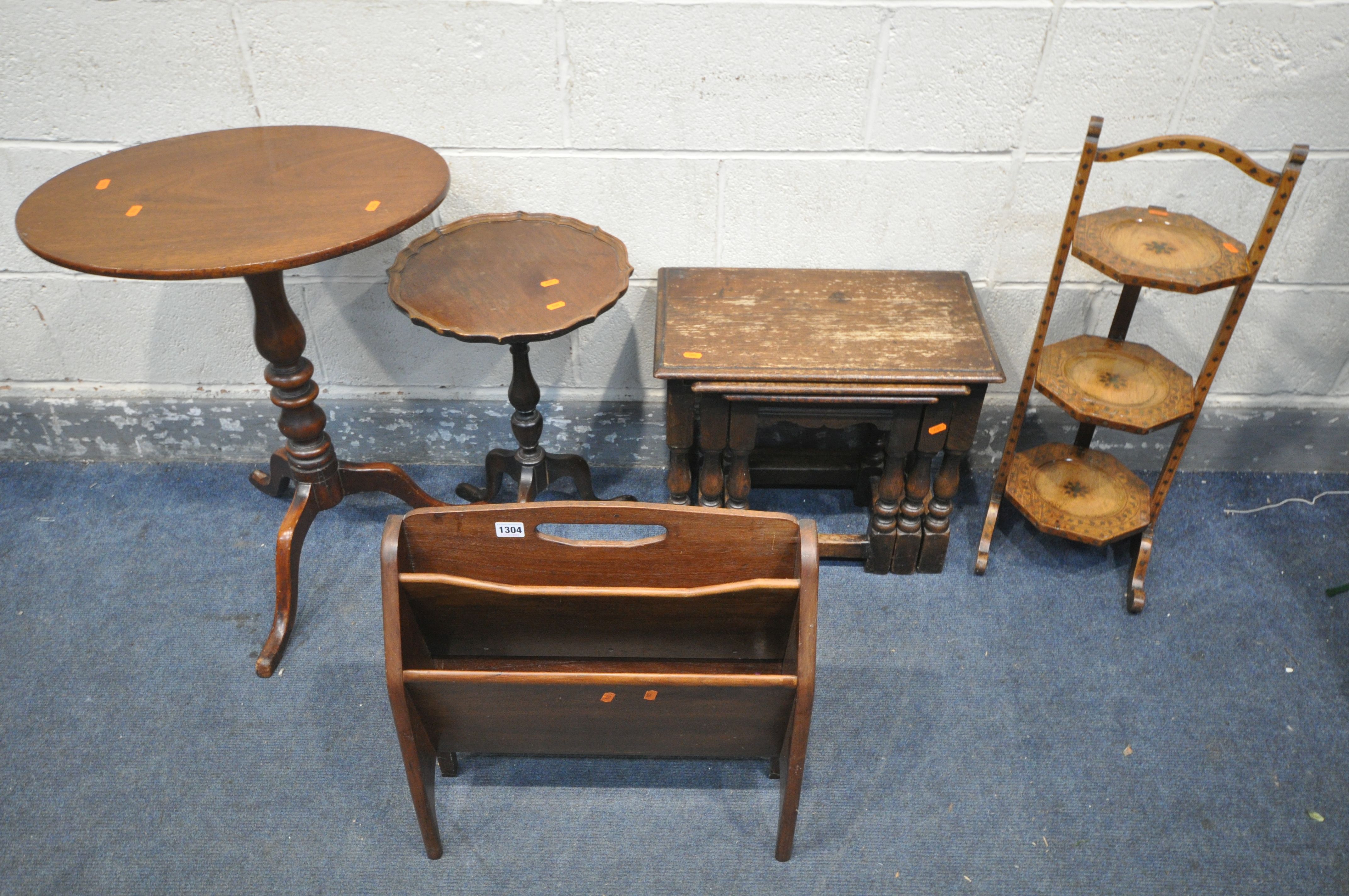 A SELECTION OF OCCASIONAL FURNITURE, to include a Georgian mahogany oval tripod table, a mid-century
