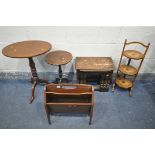 A SELECTION OF OCCASIONAL FURNITURE, to include a Georgian mahogany oval tripod table, a mid-century