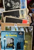 A BOX OF THIRTY FIVE LP RECORDS, artists include The Bee Gees, Monkees, Crispian St Peters, Duane
