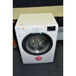 A HOOVER HLW585DC WASHING MACHINE, width 60cm x depth 50cm x height 84cm (PAT pass and powers up but