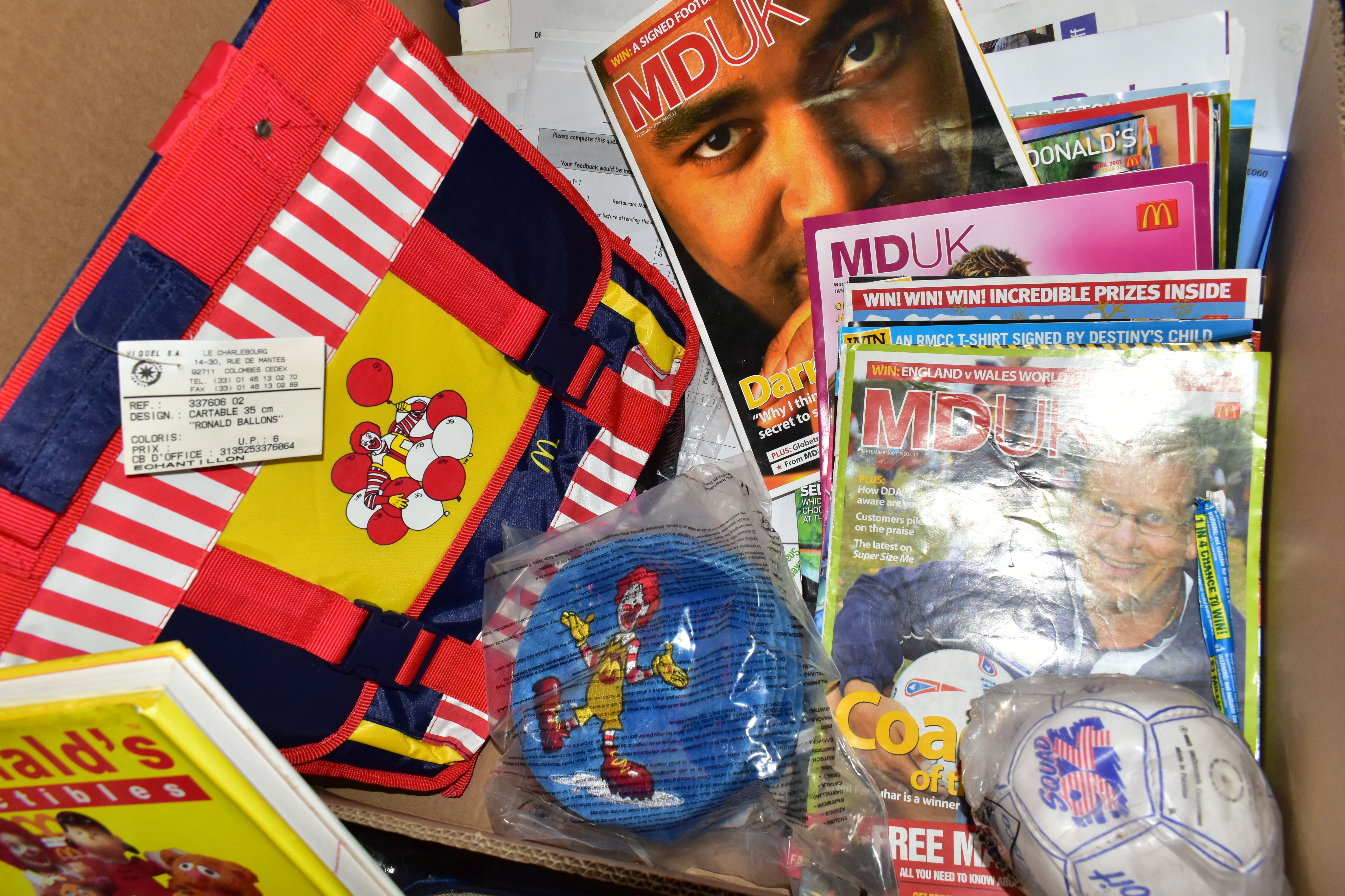 McDONALDS, six boxes containing Merchandiser Display Units, miniature World Cup footballs, - Image 2 of 3