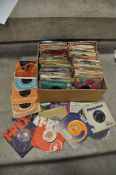 A TRAY CONTAINING OVER ONE HUNDRED AND EIGHTY 7in SINGLES from the 1960-90s including Prince, The