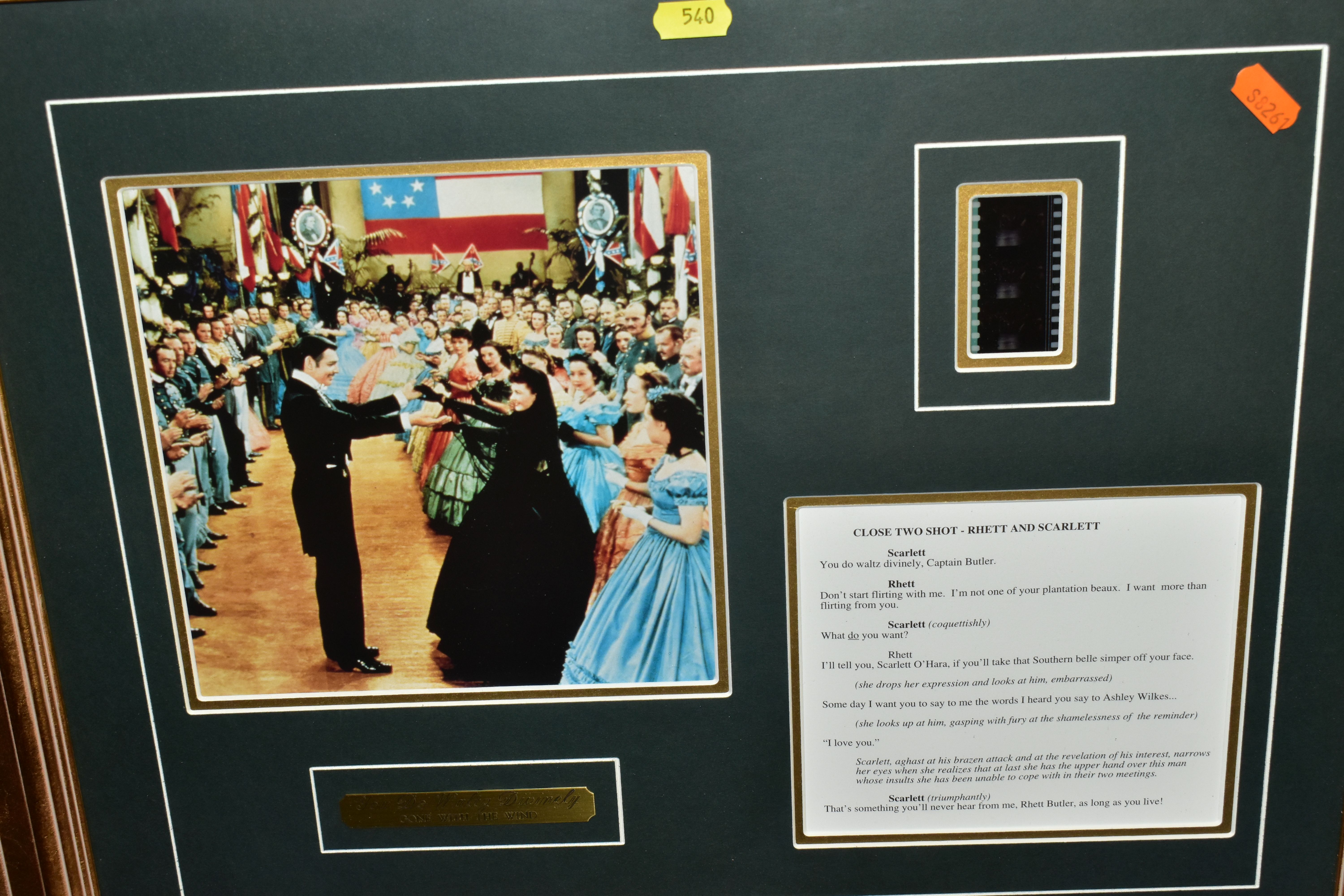 BOXED 'GONE WITH THE WIND' MEMORABILLIA, comprising four limited edition framed montages with - Image 4 of 4