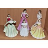 SIX ROYAL DOULTON FIGURINES, comprising Pretty Ladies 'Deborah' HN5268 Petite of the Year 2009, '