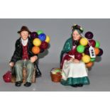 A PAIR OF ROYAL DOULTON FIGURINES, comprising The Balloon Man HN1954, and The Old Balloon Seller