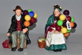 A PAIR OF ROYAL DOULTON FIGURINES, comprising The Balloon Man HN1954, and The Old Balloon Seller