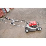 A HONDA HR1950 SELF PROPELLED PETROL LAWN MOWER ( engine pulls freely and starts)