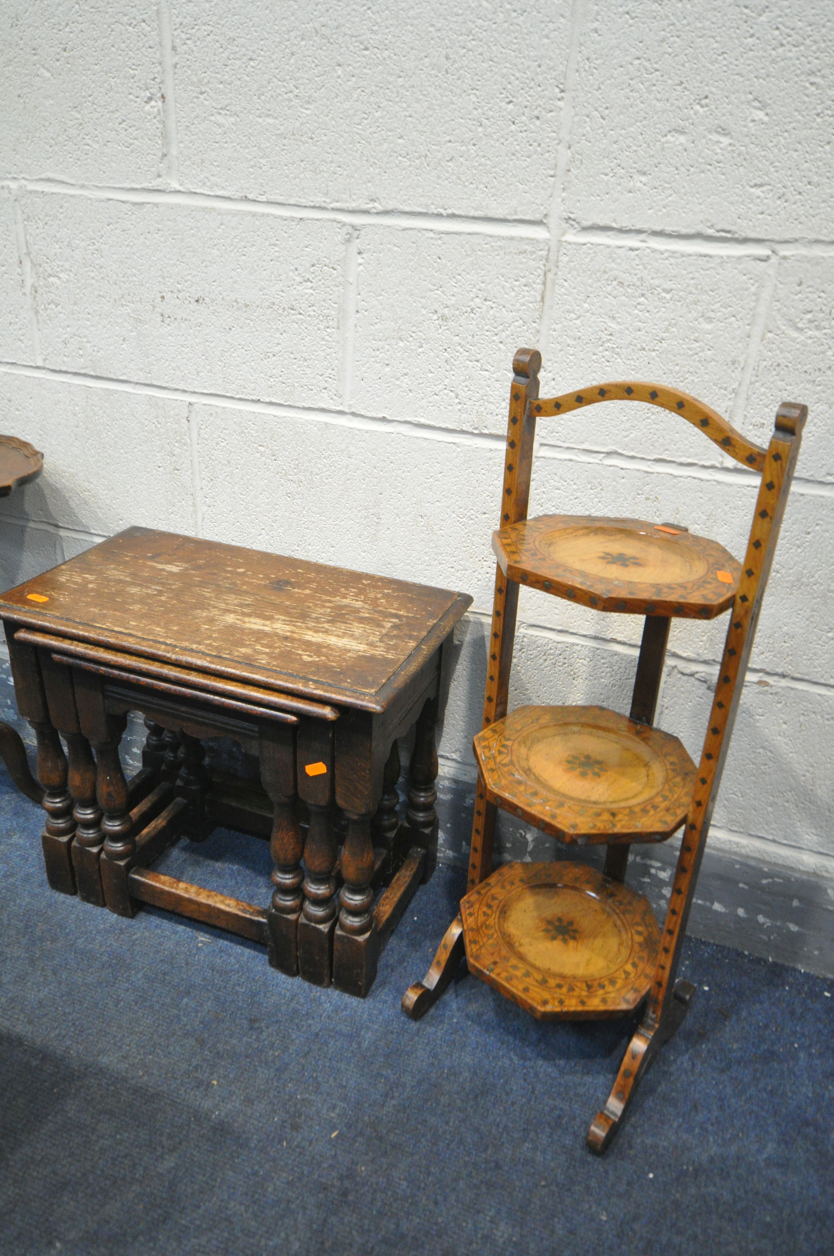 A SELECTION OF OCCASIONAL FURNITURE, to include a Georgian mahogany oval tripod table, a mid-century - Image 2 of 4