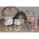 DINNER WARES AND DECORATIVE ITEMS ETC, comprising Victorian Clementson Brothers 'Orchid' pattern