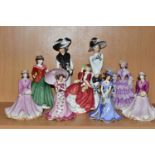 NINE FIGURINES, comprising a Wedgwood for Spink limited edition 'The Great Exhibition' figurine