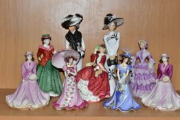 NINE FIGURINES, comprising a Wedgwood for Spink limited edition 'The Great Exhibition' figurine