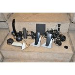 A TRAY CONTAINING BANG AND OLUFSEN TELEPHONES including a Beocom 2 with two base stations, a