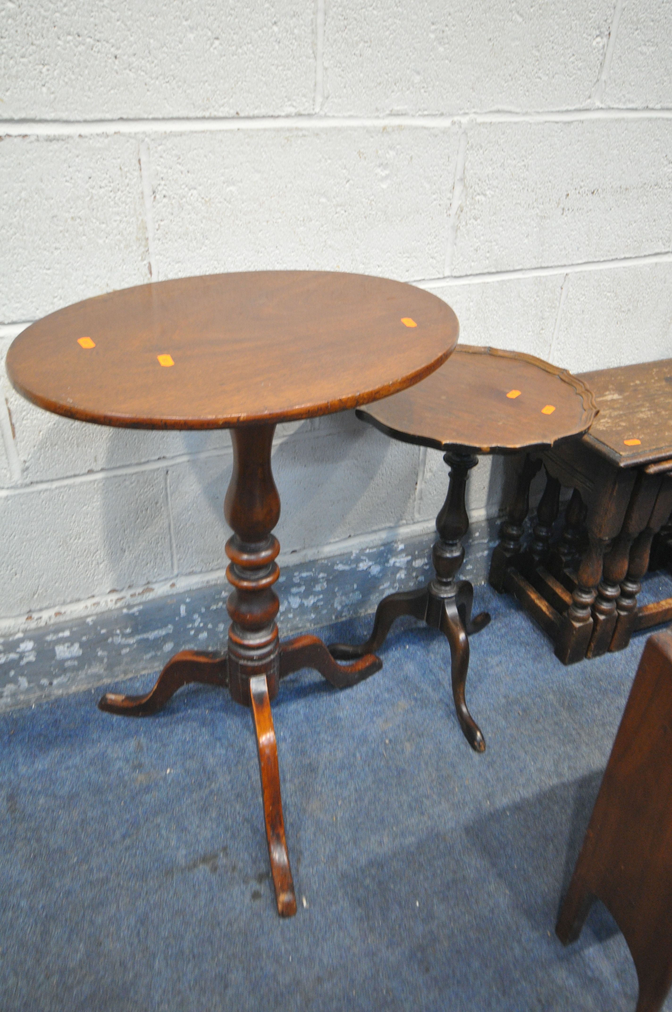 A SELECTION OF OCCASIONAL FURNITURE, to include a Georgian mahogany oval tripod table, a mid-century - Image 3 of 4