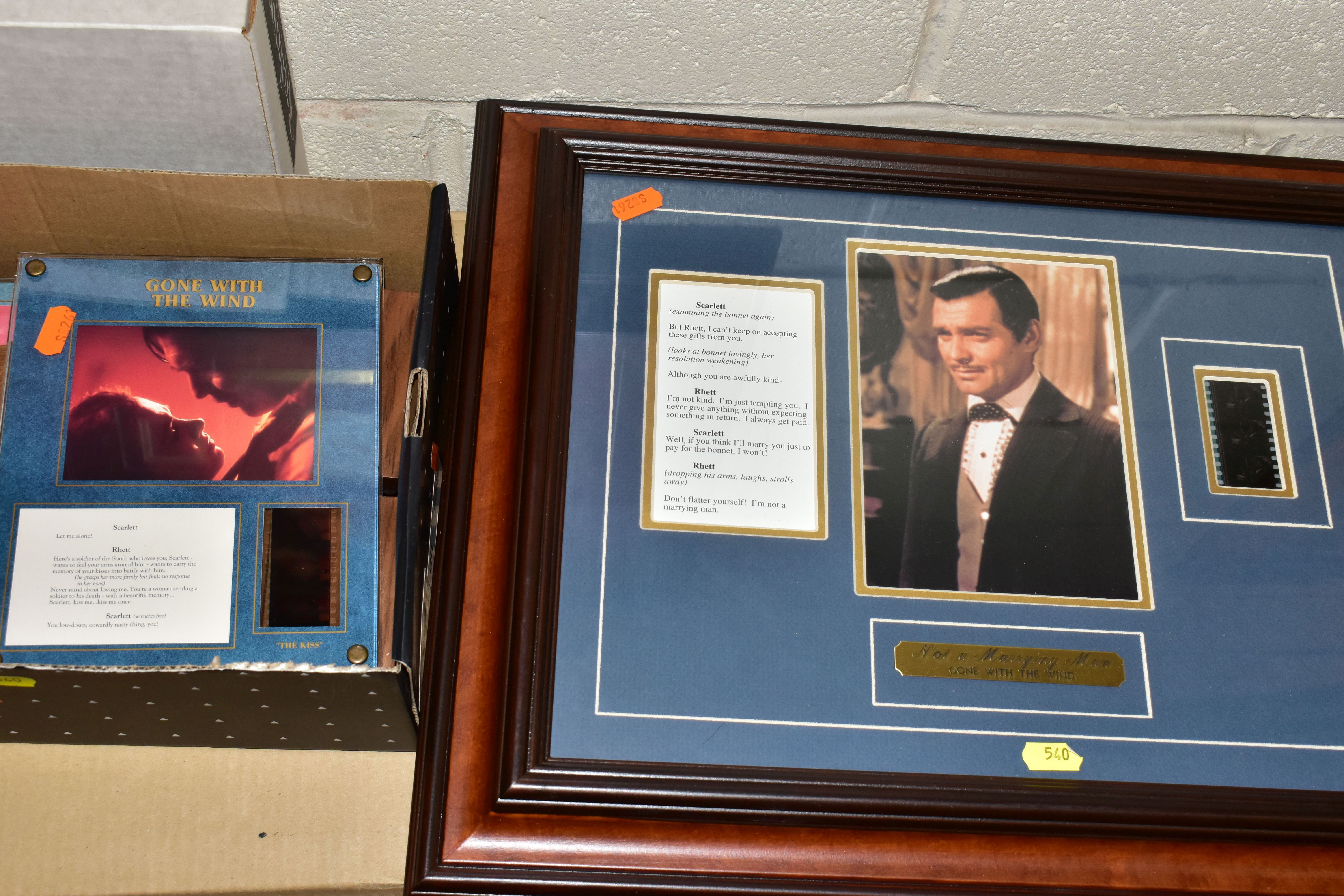 BOXED 'GONE WITH THE WIND' MEMORABILLIA, comprising four limited edition framed montages with - Image 3 of 4