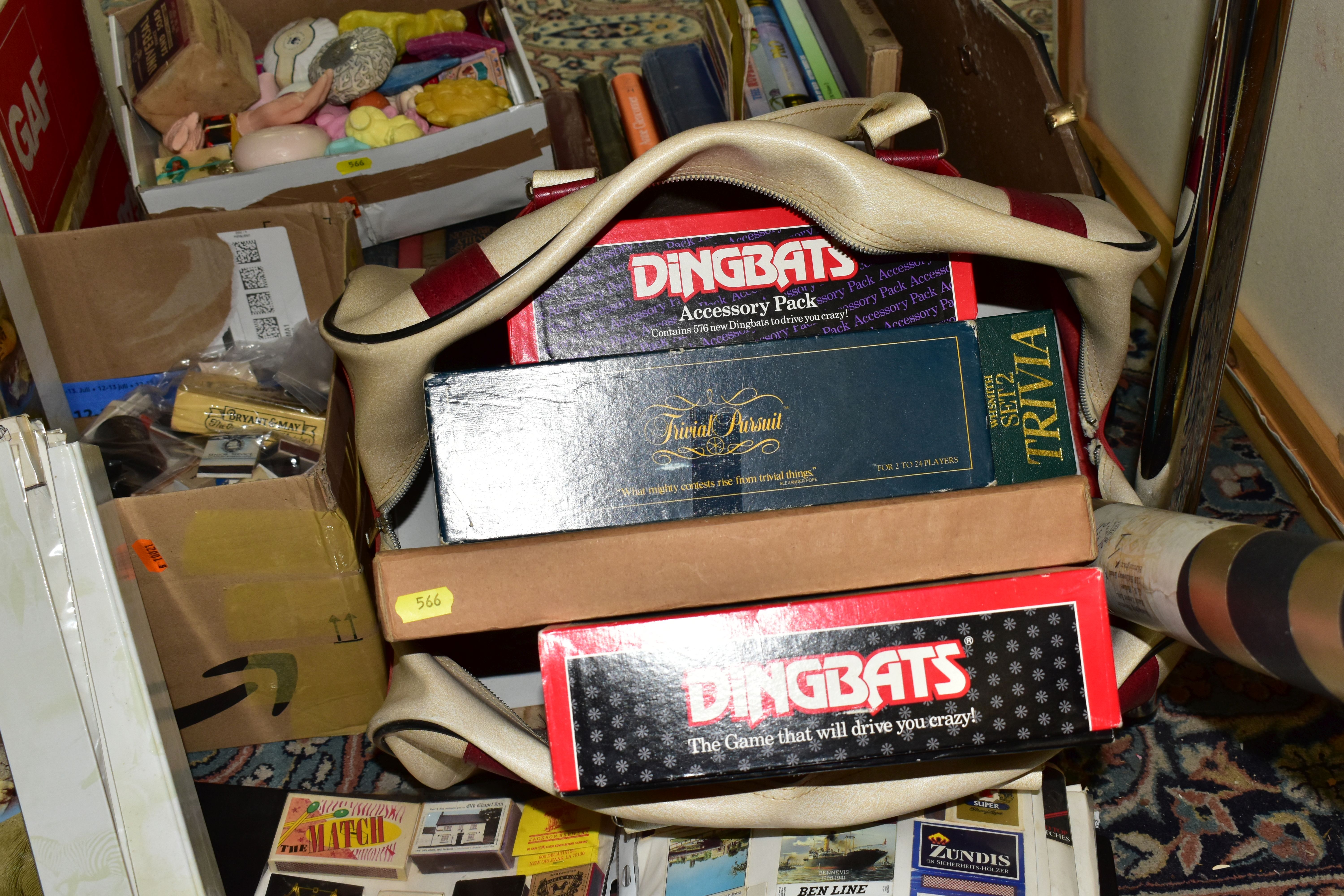 FOUR BOXES AND LOOSE BOARD GAMES, MATCHBOX COLLECTION, BOOKS, VINTAGE SOAPS, ETC, including an - Image 12 of 13