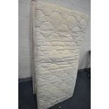 A SLUMBERLAND SINGLE DIVAN BED AND MATTRESS (condition - some fabric fraying to bottom of divan)