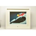 DOUG HYDE (BRITISH 1972) 'A WHALE OF A TIME' DOGS AND A WHALE AT SEA, signed limited edition print