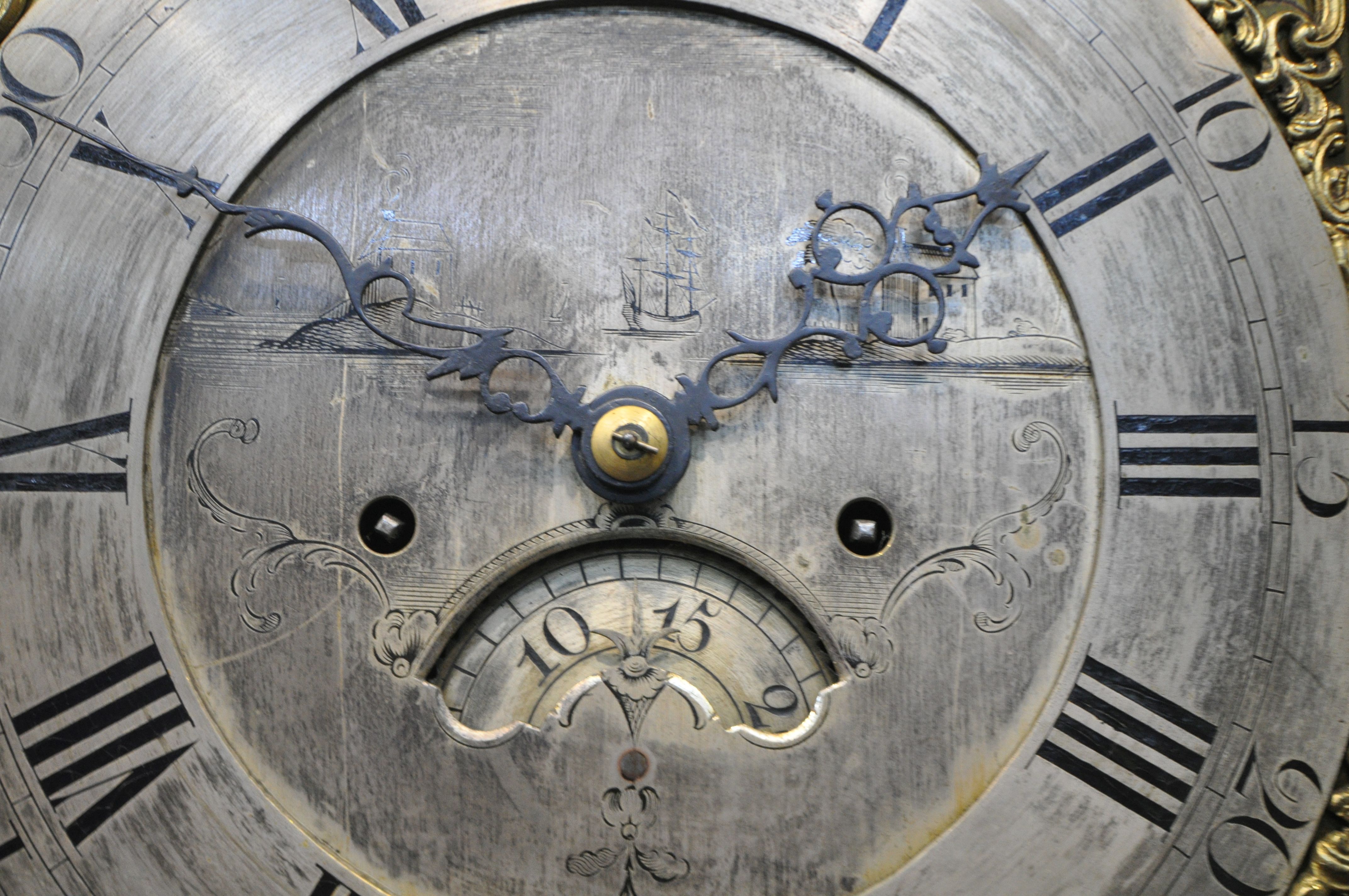 A WILLIAM WEST OF HELSTON, CORNWALL, A GEORGE III OAK AND MAHOGANY CROSSBANDED EIGHT DAY LONGCASE - Image 4 of 9