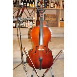 A FORENZA F2450A 4/4 CELLO with a laminated Spruce top, laminated back and sides, Mahogany neck,