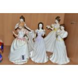 FIVE ROYAL DOULTON FIGURINES, comprising Maria HN3381, Lucy HN4459, Gift of Love HN3427, Classics In