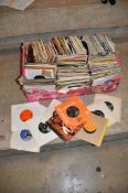 A TRAY CONTAINING APPROX FOUR HUNDRED AND FIFTY 7in SINGLES including a number by Elvis Presley,