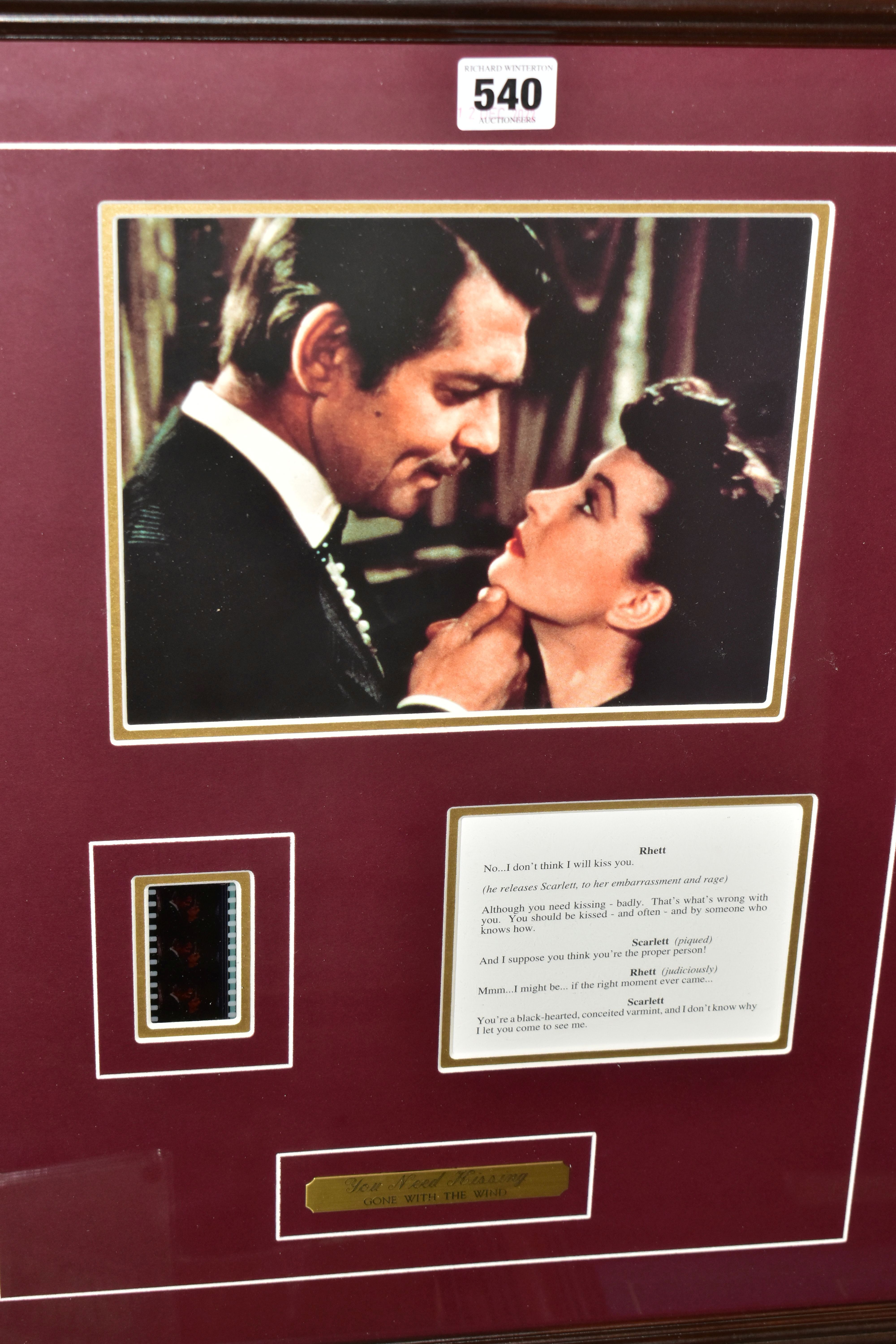 BOXED 'GONE WITH THE WIND' MEMORABILLIA, comprising four limited edition framed montages with - Image 2 of 4