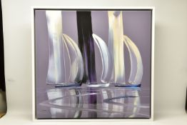 DUNCAN MACGREGOR DMAC (BRITISH 1961) 'STILL WATERS' a signed limited edition print of yachts 22/195,