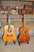 A VANTAGE VC20 CLASSICAL GUITAR with a laminated Cedar top, laminated Rosewood back and sides,