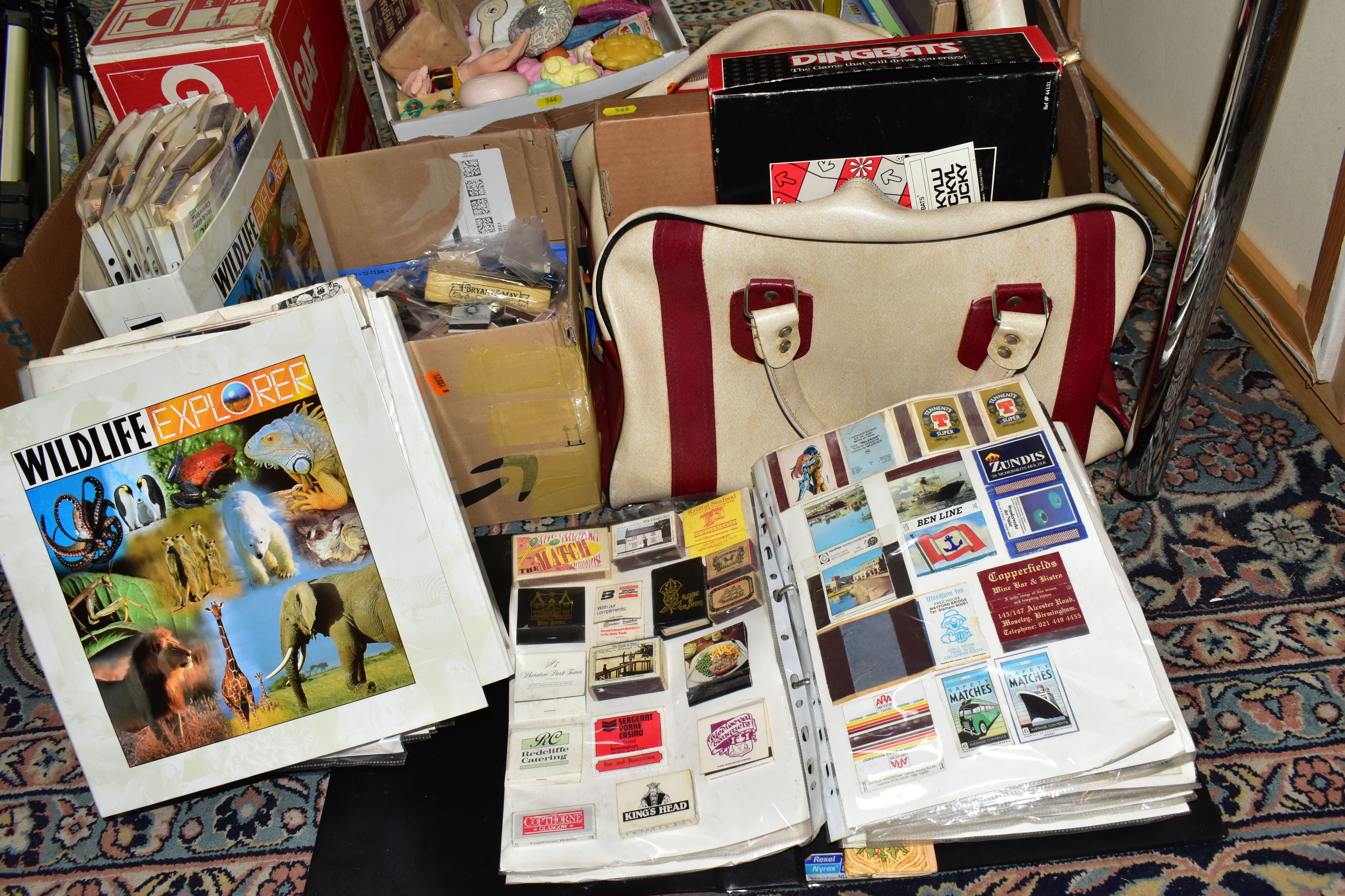 FOUR BOXES AND LOOSE BOARD GAMES, MATCHBOX COLLECTION, BOOKS, VINTAGE SOAPS, ETC, including an - Image 11 of 13