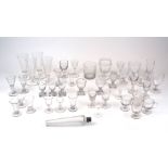 A collection of drinking glasses, 19th century and later, to include: a tumbler engraved with an