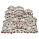 A Herend Apponyi (Chinese Bouquet) pattern hand painted porcelain part dinner and tea service,