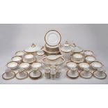 A Royal Doulton 'Royal Gold' pattern part dinner and coffee service, late 20th century,