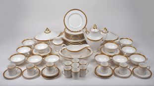 A Royal Doulton 'Royal Gold' pattern part dinner and coffee service, late 20th century,