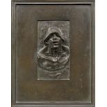 After Constantin Meunier, Belgian, 1831-1905, a bronze relief, entitled Le Puddleur, with cast