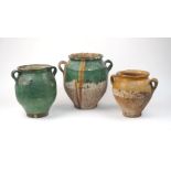 Three large Roman-style pottery storage vessels, possibly Chinese, after the antique, 19th century