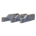 Three stone corbels balcony supports, probably Sicilian, 19th century, each with scroll and