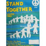 Campaign For Nuclear Disarmament, 20th Century- Stand Together, 1983; offset poster in colours on