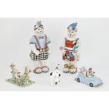 A group of Villeroy & Boch novelty ceramic cat figures, to include two standing figures, one