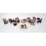 A quantity of Lorna Bailey pottery cats, 20th century and later, to include various designs of black