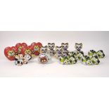 A quantity of Lorna Bailey pottery cats, 20th century and later, to include cats modelled with