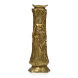 A Gilt bronze vase, 'Titania', c.1900, impressed Louchet on base, Modelled and cast in shallow