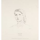 Henry Moore OM CH FBA, British 1898-1986- Head of Girl, 1983; offset lithographic poster on wove,