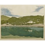 Anna Kennedy, Irish Contemporary- Loch Arwen, 1977; etching with aquatint in colours on wove,