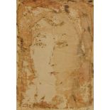 Yehuda Bacon, Israeli b.1929- Portrait of a woman; monotype and pen on paper, signed lower right, 32