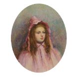 British School, mid-late 19th century- Portrait of a young woman quarter-length turned to the