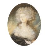 Manner of Thomas Gainsborough RA FRSA, early 20th century- Portrait of a lady half-length turned