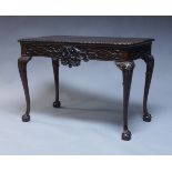 A Georgian style mahogany serving table by S&H Jewell, early 20th century, the rectangular top above