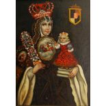 Spanish School, early/mid 20th century- Portrait of the Spanish Queen with her infanta, including