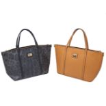 Two leather Dolce & Gabanna shoulder bags, with dust covers and authentication cards, 48cm and