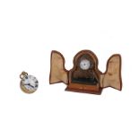 Two portable French desk clocks, one marked 'E. Drefours to their Majesties' to the enamel dial, the